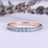 Blue Topaz Wedding Band Birthstone  Anniversary ring
