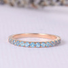 Blue Topaz Wedding Band Birthstone  Anniversary ring