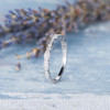 White Gold Women Diamond Band Half Eternity Promise Ring