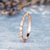 Wedding Band Rose Gold Ring Diamond Eternity Band