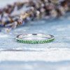 Antique Tsavorite Wedding Band White Gold Ring