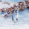 Antique Sapphire Wedding Band White Gold Ring