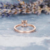 Mini Engagement Ring 5mm Cushion Cut  Morganite Ring