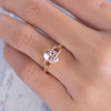 Bridal Ring 7*9mm Oval Cut Morganite Engagement Ring