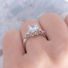 Anniversary Ring White Gold 7*9mm Oval Aquamarine Weeding  Ring