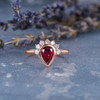 Pear Shaped Ruby Anniversary Ring