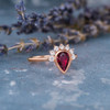 Pear Shaped Ruby Anniversary Ring