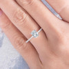 5*7mm Oval Cut Engagement White Sapphire Ring