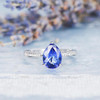 6*8 Pear Shaped Tanzanite Engagement Ring Solitaire Ring