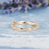 Infinity Gold Ring Knot Ring Diamond Wedding Band