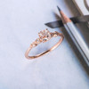 Unique Promise 5mm Round Cut Morganite Engagement Ring