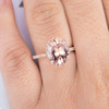 10*12mm Oval Cut Big Unique Antique Morganite Engagement Ring