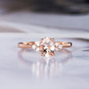 5*7mm Oval Cut Promise Bridal Morganite Ring