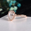 6*9mm Pear Shaped Moissanite Engagement Ring
