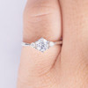 5mm Round Cut Moissanite Engagement Ring Antique Wedding Ring