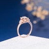 7*9mm Oval Cut Promise Bridal Morganite Ring