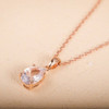 7*9mm Oval Cut Pink Morganite Pendant Rose Gold  