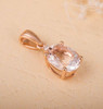 7*9mm Oval Cut Pink Morganite Pendant Rose Gold  