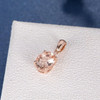 7*9mm Oval Cut Pink Morganite Pendant Rose Gold  