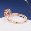 7mm Round Retro Unique Solitaire Simple Morganite Anniversary Ring