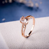 Rose Gold 5*7 Oval Morganite Engagement  Anniversary Ring 