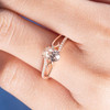 Rose Gold 5*7 Oval Morganite Engagement  Anniversary Ring 