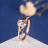 Rose Gold 5*7 Oval Morganite Engagement  Anniversary Ring 