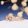 7mm Round  Solitaire Simple Morganite Engagement Ring