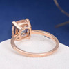 8mm Cushion Cut Half Eternity Bridal Morganite Ring