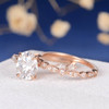 7*9mm Oval Cut Moissanite Marquise Engagement Ring Set