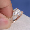 7*9mm Oval Cut Moissanite Marquise Engagement Ring 