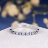 White Gold Sapphire Eternity Band Wedding Band