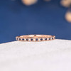 Rose Gold Full Eternity Mini Thin Diamond Sapphire Wedding Band