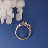 7*9mm Oval Art Deco Lab Sapphire Ring Antique Engagement Ring 