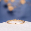 Dainty Sapphire Stacking Ring Yellow Gold Tiny Anniversary Ring