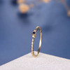 Dainty Sapphire Stacking Ring Yellow Gold Tiny Anniversary Ring