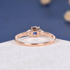 5mm Rainbow Moonstone Classic Retro Engagement Ring