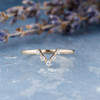 V Shaped Unique Diamond Ring Cluster Weddding Band