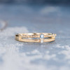 Antique Wedding Band ellow Gold Double Band Sapphire Ring