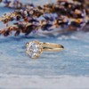 6.5mm Solitaire Dainty Moissanite  Rose Gold Engagement Ring