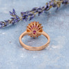 7x9mm Oval Cut Pink Tourmaline Rose Gold Engagement Ring