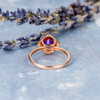 Princess Cut Amethyst Ring Rose Gold Engagement Ring