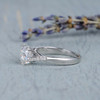 6*8 mm Oval Cut White Gold Moissanite Engagement Wedding Ring