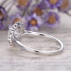 7mm Round Cut Moissanite Engagement White gold Ring Diamonds Ring