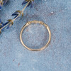 Moissanite Yellow Gold Antique Floral Shape Half Enternity Ring Band