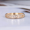 Yellow Gold Wedding Moissanite Band Anniversary Gift For Her 