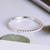 Moissanite Wedding White Gold Half Eternity Bridal Engagement Ring