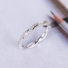 Infinity Wedding Band White Sapphire Twist White Gold Full Eternity Bridal Ring