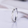 Infinity Wedding Band White Sapphire Twist White Gold Full Eternity Bridal Ring