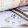 Sapphire Engagement Ring White Gold Heart Shape Wedding Ring